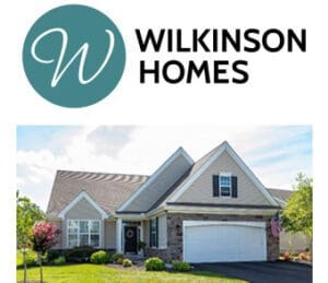 Wilkinson Homes logo and model home photo